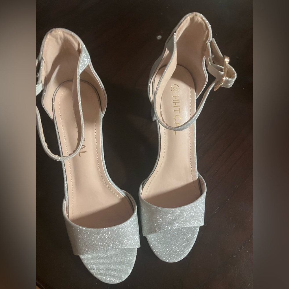 Silver Glittery Heels - image 2